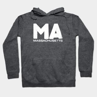 MA Massachusetts State Vintage Typography Hoodie